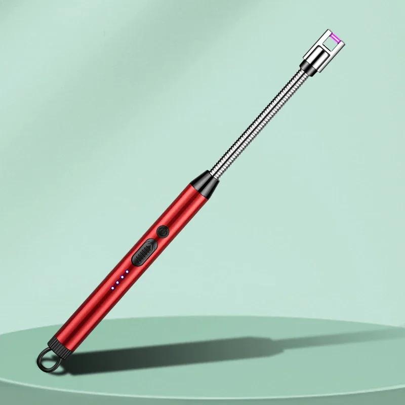 Creative Electric Solitary Electronic Pulse Ignition Household Kitchen Artifact Outdoor Windproof Long Range Charging Lighter