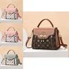 Fashion Pvc Small Square Bag With Rhinestone Swan Decoration And Printed Design For Casual Daily Use
