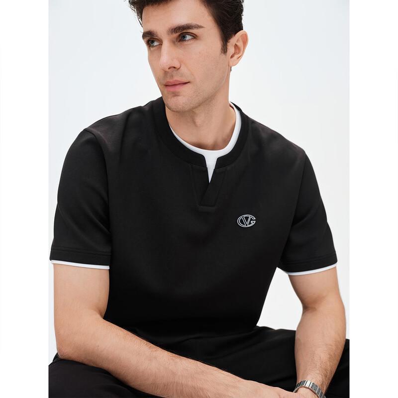 Giovanni Valentino Men s Faux Two-Piece Short Sleeve T-Shirt XL