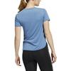 Adidas Solid Color Casual Round Neck Short Sleeve T-Shirt Women Tops Blue HD9565