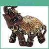 Wealth Resin Statue Elephant Lucky Feng Shui Elephant Figurine Home Decoration For Living Room