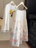 Women's A-Line Heavy Embroidered Hollow Flower Mid-Length Skirt - Versatile and Casual for Spring/Autumn 2026