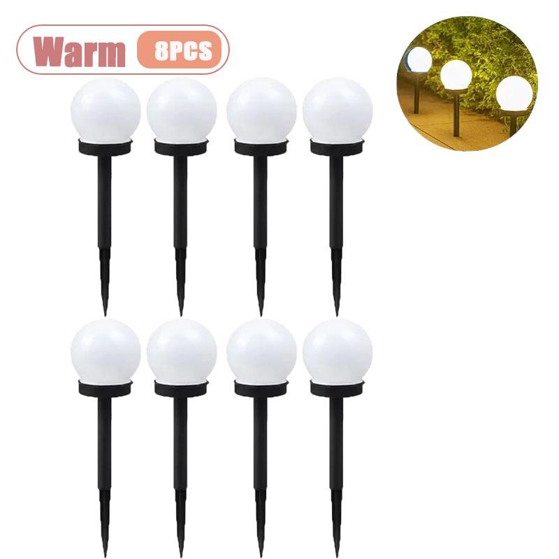 2/4/8PCS Garden Yard Solar LED Outdoor Light Bulb Waterproof for Street Park Summer Camping Decoration IP65 Rated