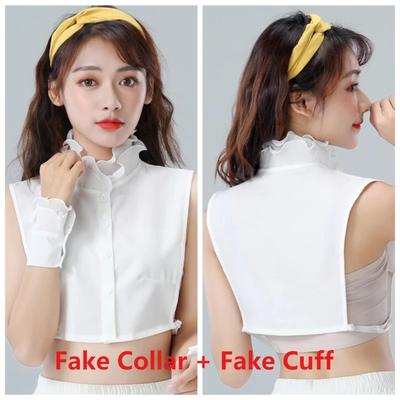 Rüschenkragen Falscher Kragen + Falsche Manschetten Dekoration Damen Bluse Abnehmbarer Hemdkragen Pullover Falsche Kragen Top Accessoires