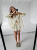 Spring Autumn French Sweet Loose Ruffles Lace Collar Two Piece Set Women's Outfit