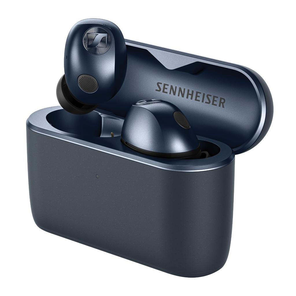 Sennheiser MOMENTUM True Wireless 5 Earbuds, Denim, Burn-In Set, 40h, BT, ANC, Ambient Mode, Hi-Res, Bone Voice Sensor, Replaceable Earbuds