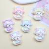 10/80PCS Bright Multi-color Lamb Cartoon DIY Cream Glue Small Accessories, Hole Shoe Buckle Material, Resin Small Accessories