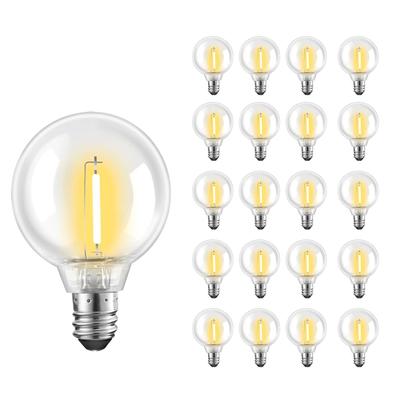 Becuri LED 5V 24V 110V 220V Pachet 20 buc E12 G40 Becuri Impermeabile Lampă cu Filament Alb Cald pentru Lumini String Lumini Decorative de Exterior