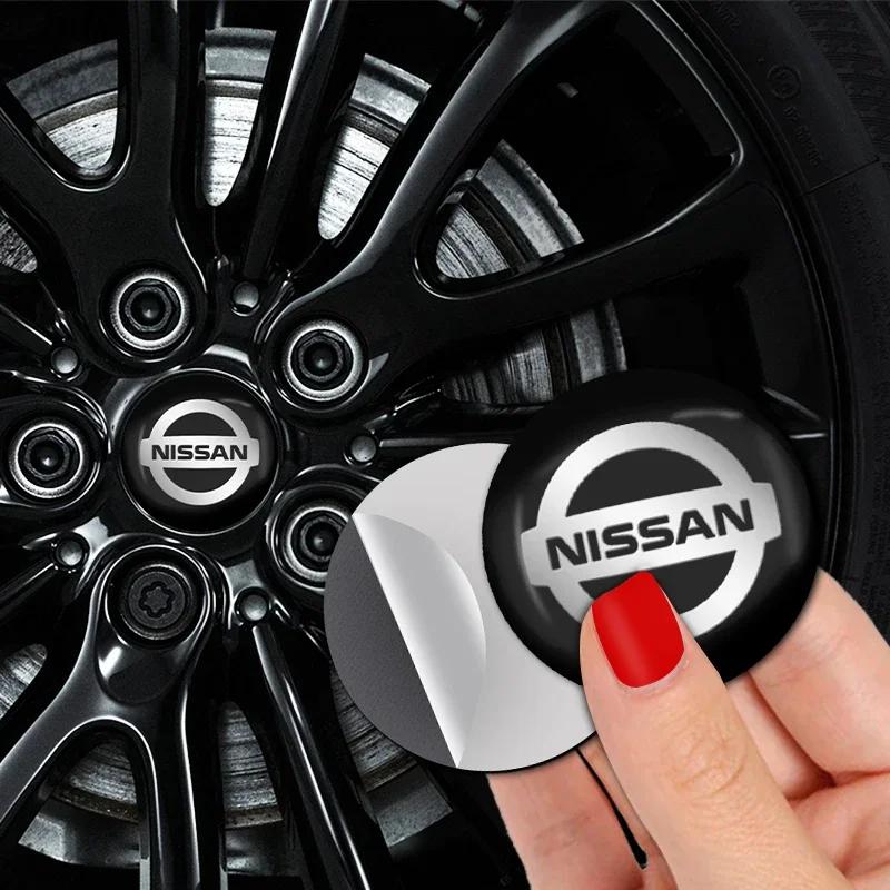 4 Stück Auto Mittelradnabenkappen Dekorationsaufkleber für Nissan Sentra Altima X-Trail T31 Qashqai Dualis J10 Patrol Y62 J32 Skyline V36