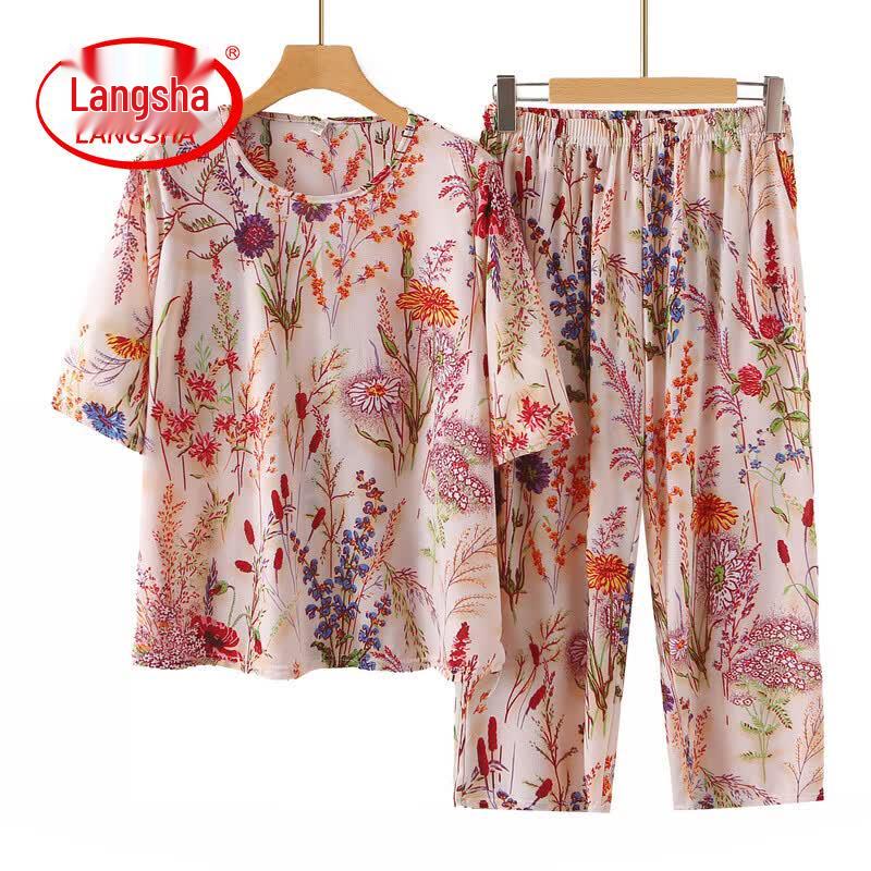 Women s Plus Size Summer Floral Two-Piece Set 6XL