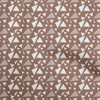 Cotton Flex Brown Fabric Geometrical Sewing Craft Projects Fabric Prints By Yard 40 Inch