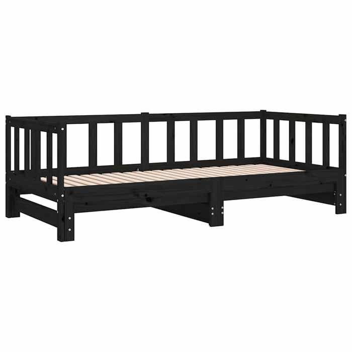 VidaXL Daybed with Trundle Bed, Sofa Bed, Guest Bed Frame, Living Room Interior Occasional Bed, 836158