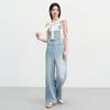 Ledian American Retro Loose Fit Washed Denim Overalls