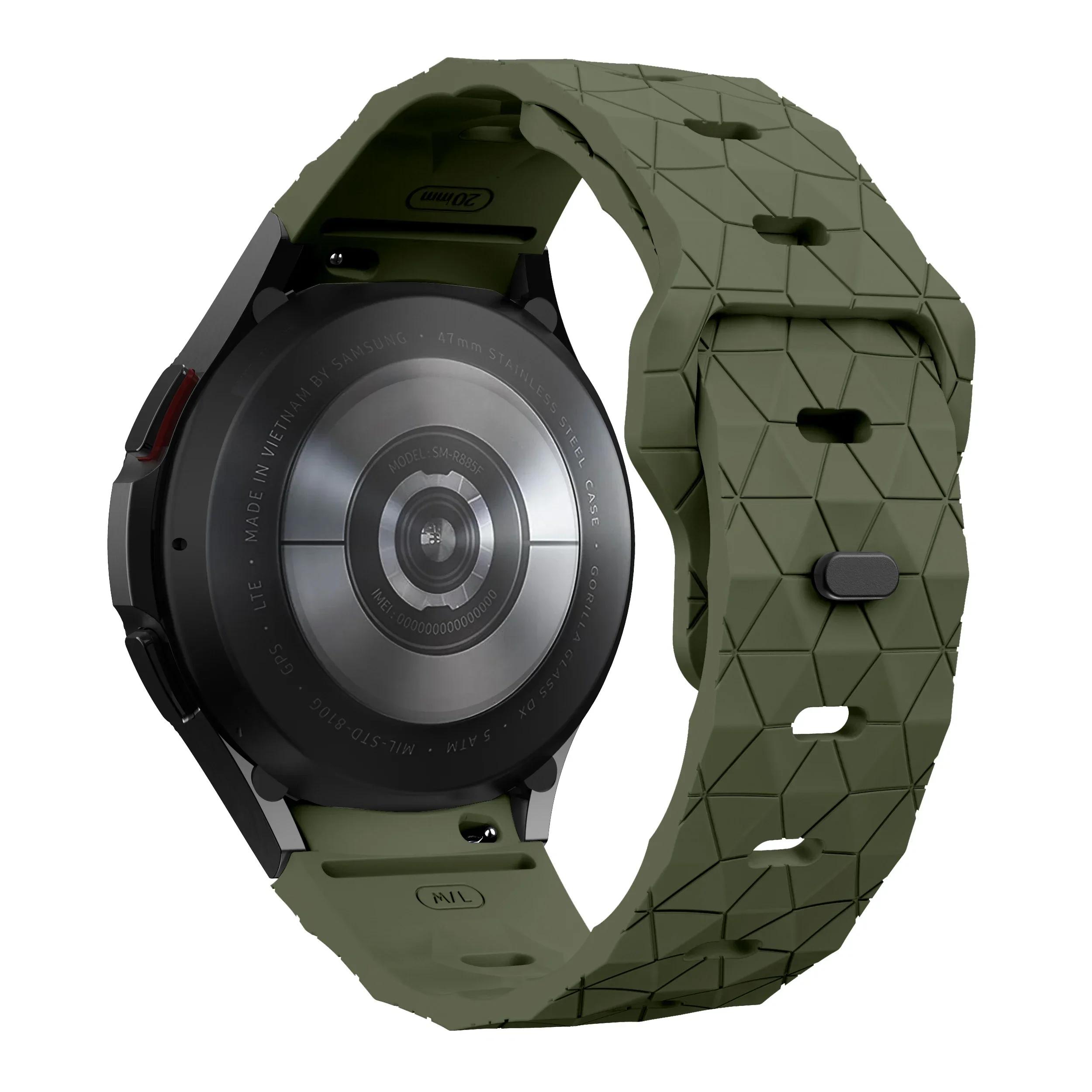

Спортивный силиконовый ремешок для Samsung Galaxy Watch 7 6 5 4 40/44мм браслет для Watch 6Classic 43/47мм 7 Ultra 2025 5Pro 45мм ремешок Galaxy Watch 5 Pro зелёный