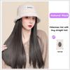 Fisherman's Wig Cap Høytemperatur Syntetisk Langt rett hår Mote Høst Vinter Hårforlengelse