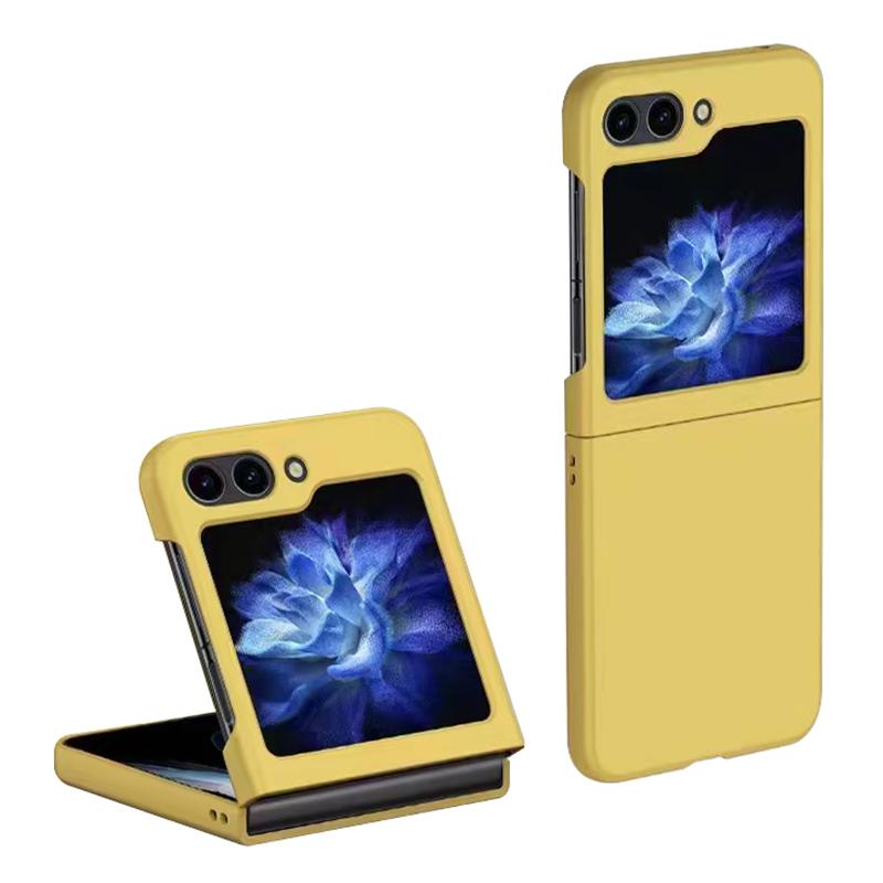 

For Samsung Galaxy Z Flip5 5G Slim Hard PC Phone Case Rubberized Shockproof Cover Yellow