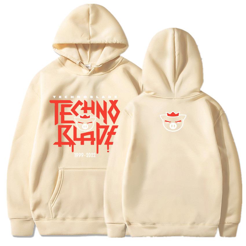 2025 new Internet celebrity live streaming host pig god technoblade sweater personality trend men and women hooded wholesale XXXL