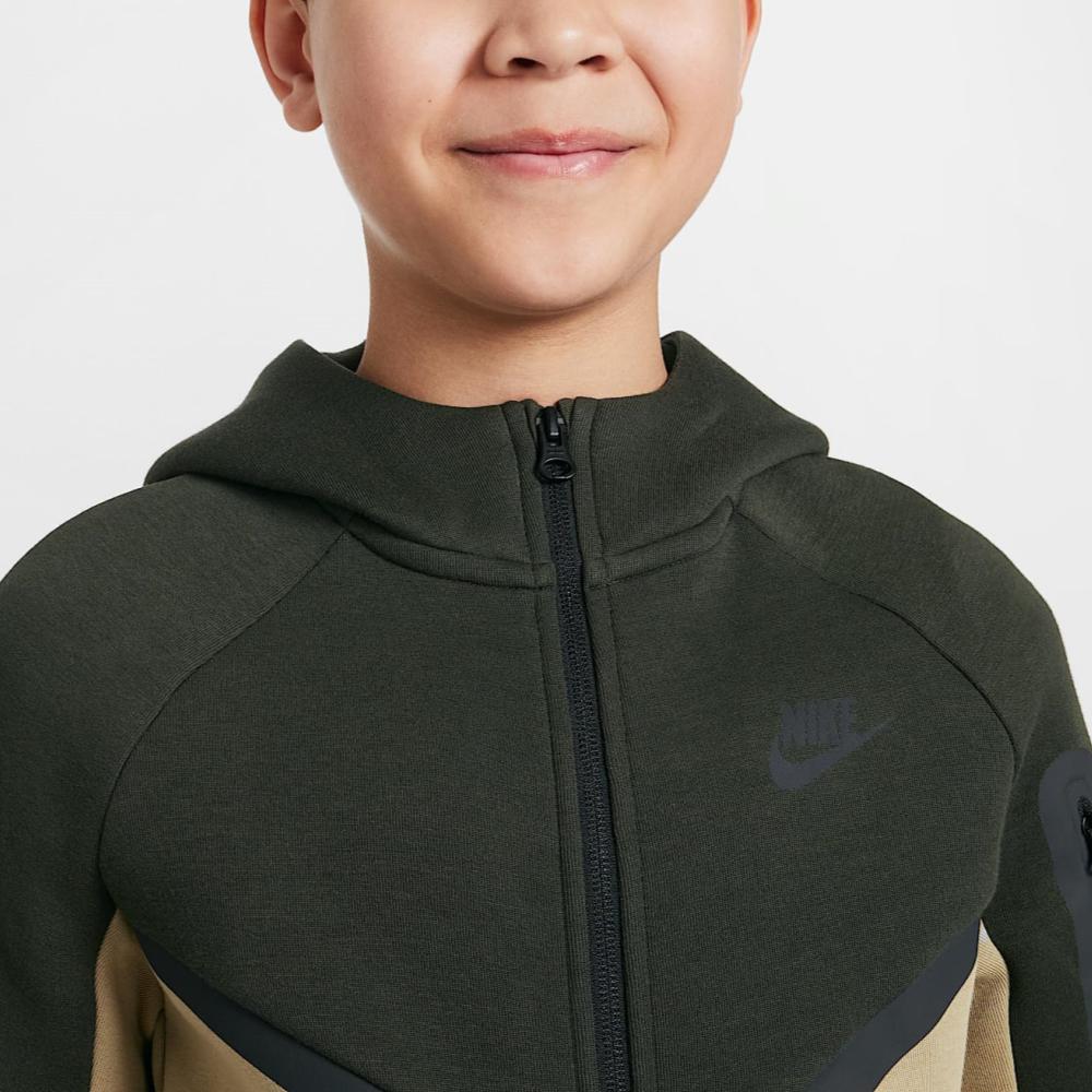Nike Color Block Hooded Jacket Kids Jackets Black HV5867-298