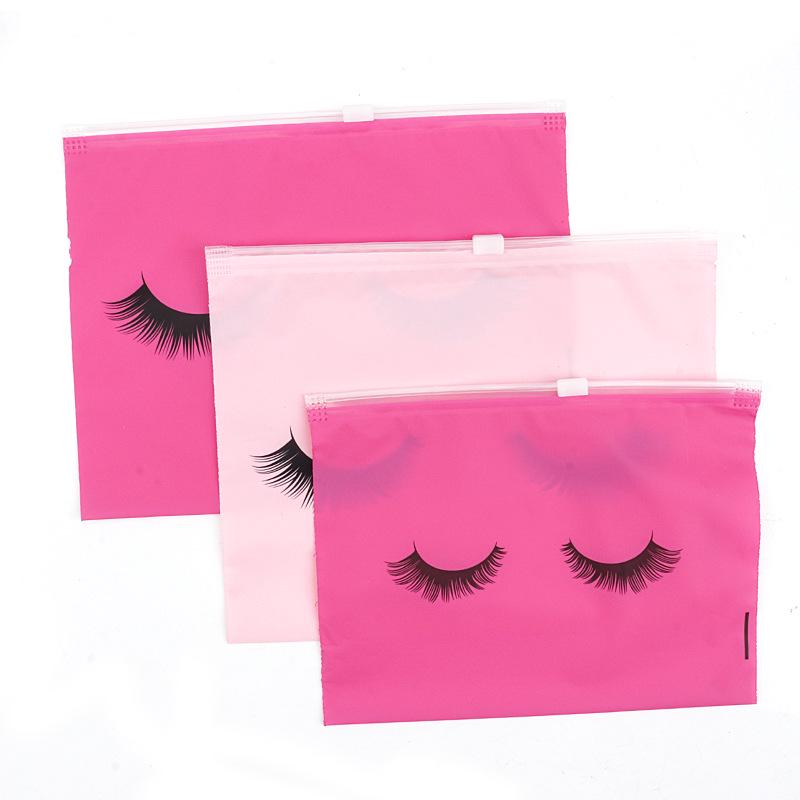 EVA Eyelash Frosted Ziplock Cosmetic Storage Bag