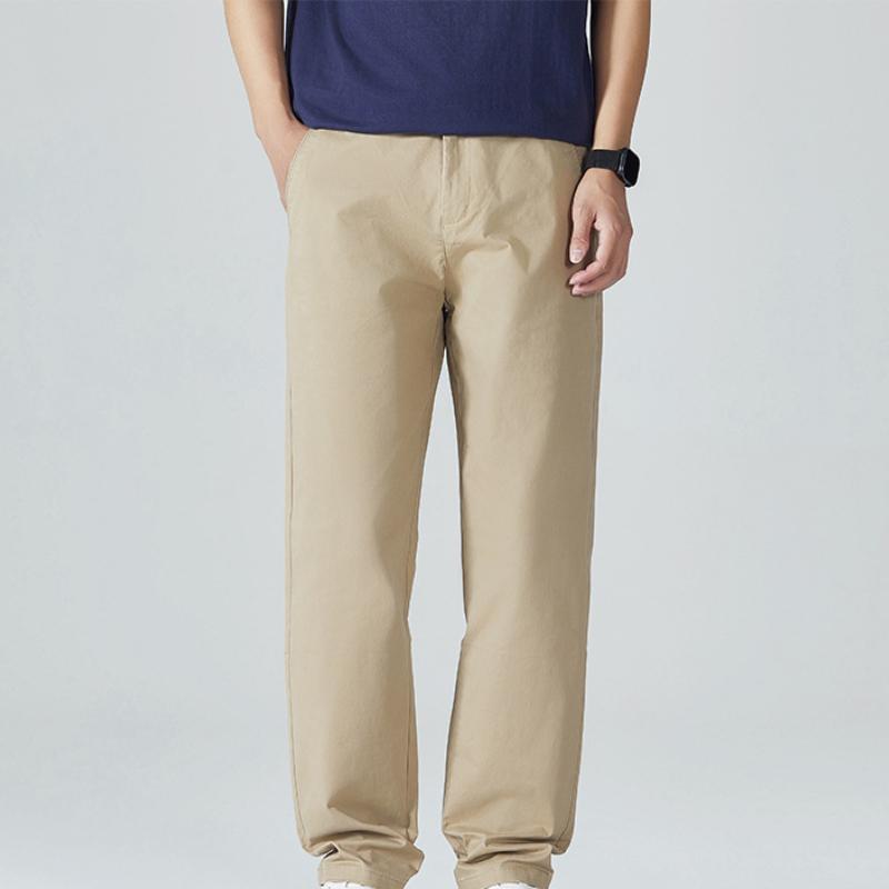 Spring and Autumn Men's Pants Loose Straight Business Casual Pants Fashion Joker Simple Skin-friendly and Comfortable.