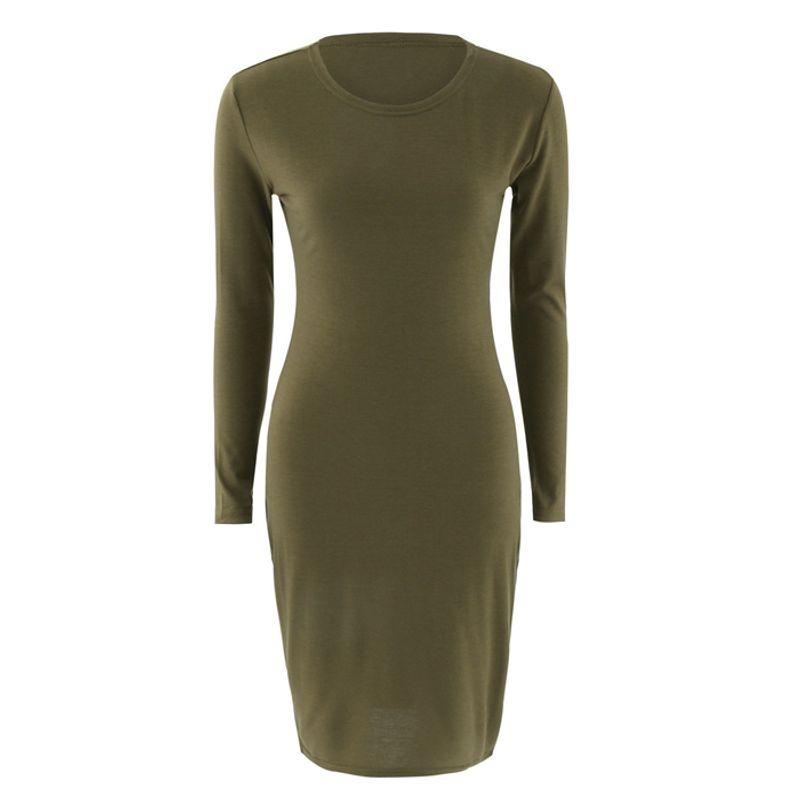 

European and American Sexy Slim-Fit Dress, Fashion Sexy Slim Dress Green XL