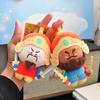 Qin Shubao Wealth God Keychain Yuchi Gong Plush God of Longevity Pendant  Backpack Decor