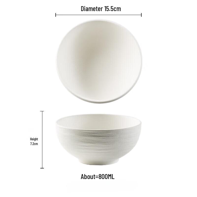ZISIZ Frosted Rock Pattern Ceramic Bowl