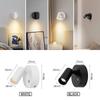LED Wall Lamp USB Rechargeable 2000mAh Dimmable Spot Light Wireless Magnetic Night Light Alloy Bedside Photo Wall Painting Light