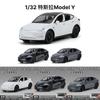 Alloy Model Car Tesla Model Y Collectible Toy With Sound And Light For Car Enthusiasts
