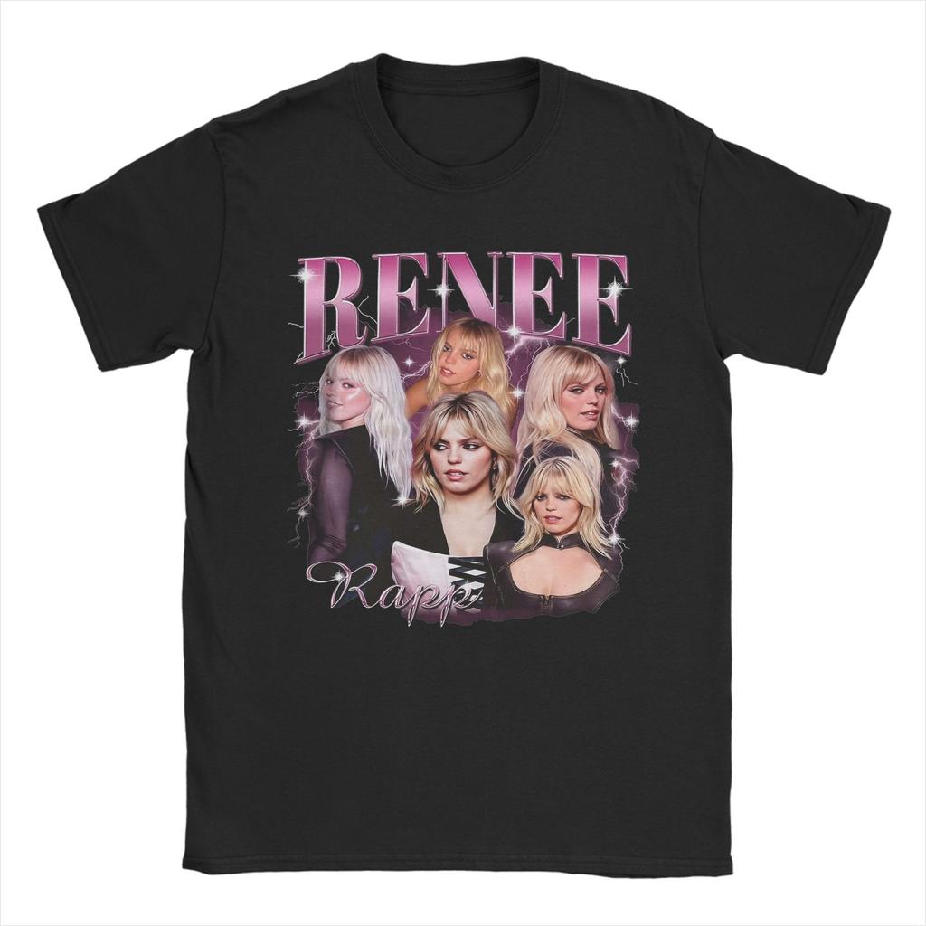 Renee Rapp 90s T Shirt for Unisex Pure Cotton Funny TShirt Round Neck Tee Shirt Short Sleeve Clothes Printed