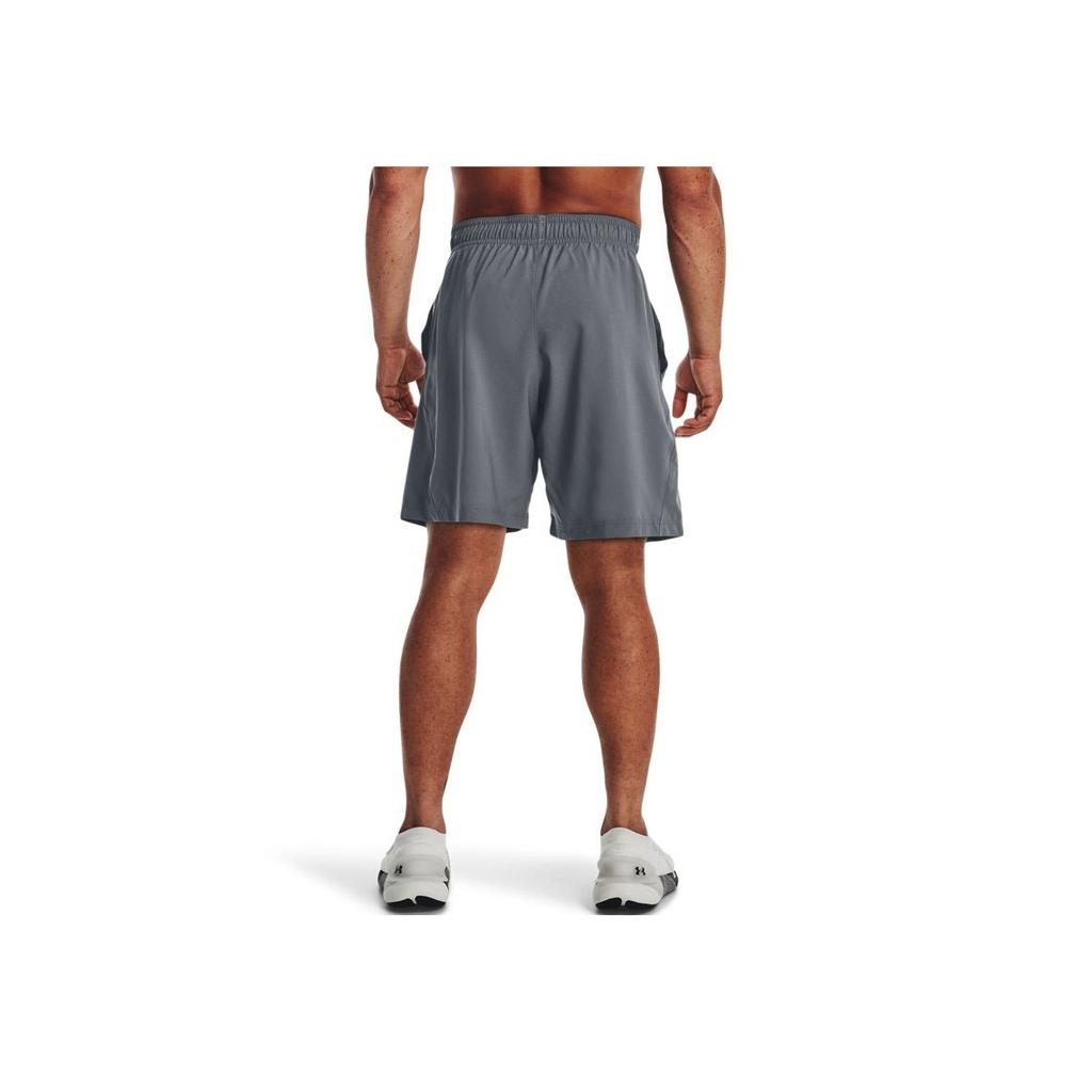 Under Armour Logo Printed Elastic Waist Training Sports Shorts Men Bottoms Gray 1377139-012