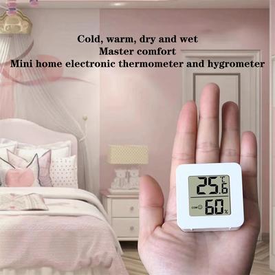 Ev Hassas Termometresi Mini İç Mekan Termometresi Lcd Dijital Sıcaklık Oda Higrometresi Ölçer Sensörü Nem Ölçer