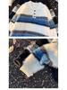 Unisex Striped Polo Collar Sweater - Trendy Autumn/Winter Knitwear for Men & Women