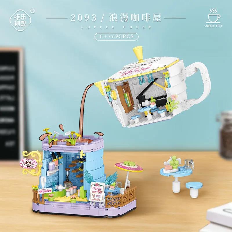 TOYLINX DIY Modular Street View Model Bricks Toy Set Gift for Kids Building Blocks Kits Series House Model Box Educational STEM