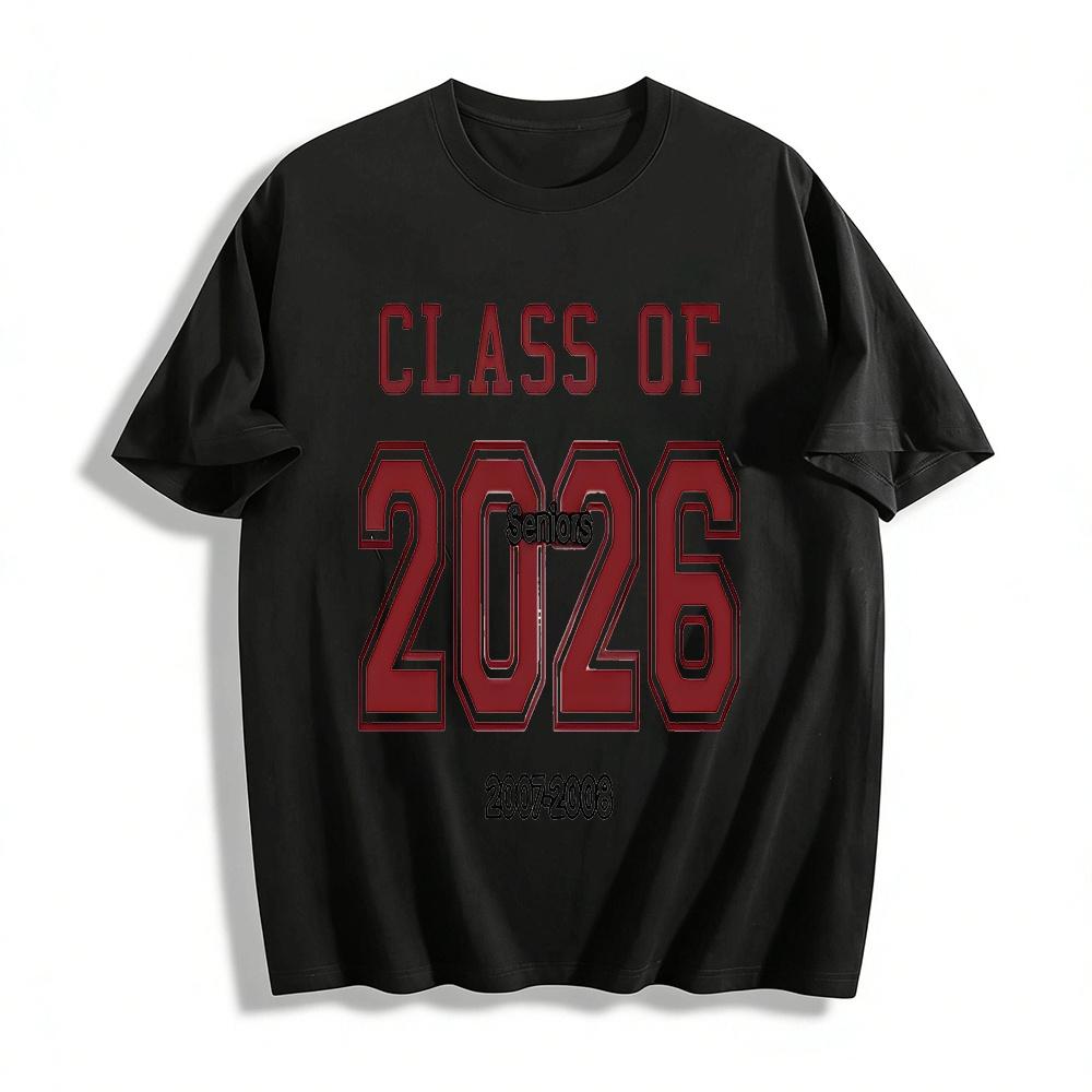 Class Of 2026 Seniors 2007-2008 Graduation Commemorative Tee Pure Cotton T-shirt