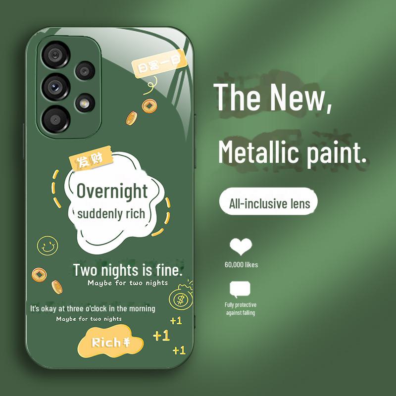 Samsung S22Plus Liquid S23 Rich Day Full Package - Anti-fall early retirement creative text.