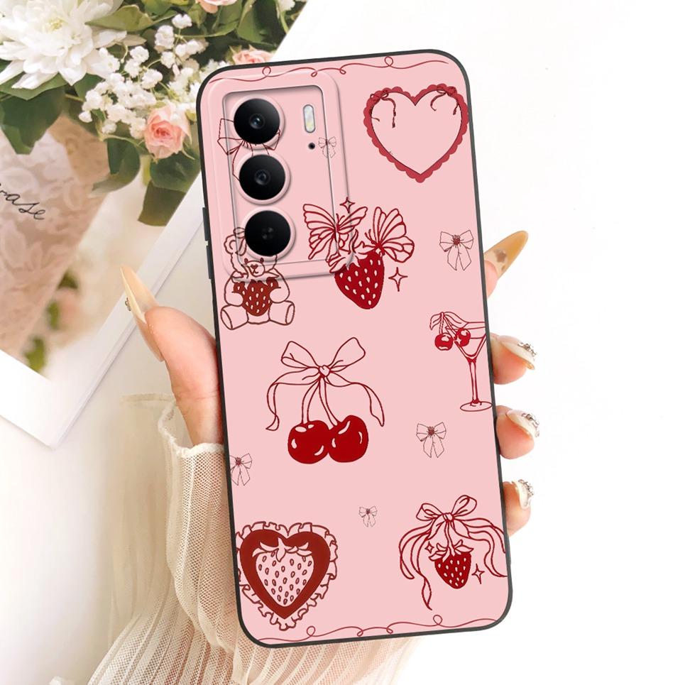 

Casing For Realme C75x 4G / Realme C75 RMX3941 Phone Case Floral Cat Dragon Daisy Fashion Pattern Soft Liquid Silicone Cases Realme C75x 4G