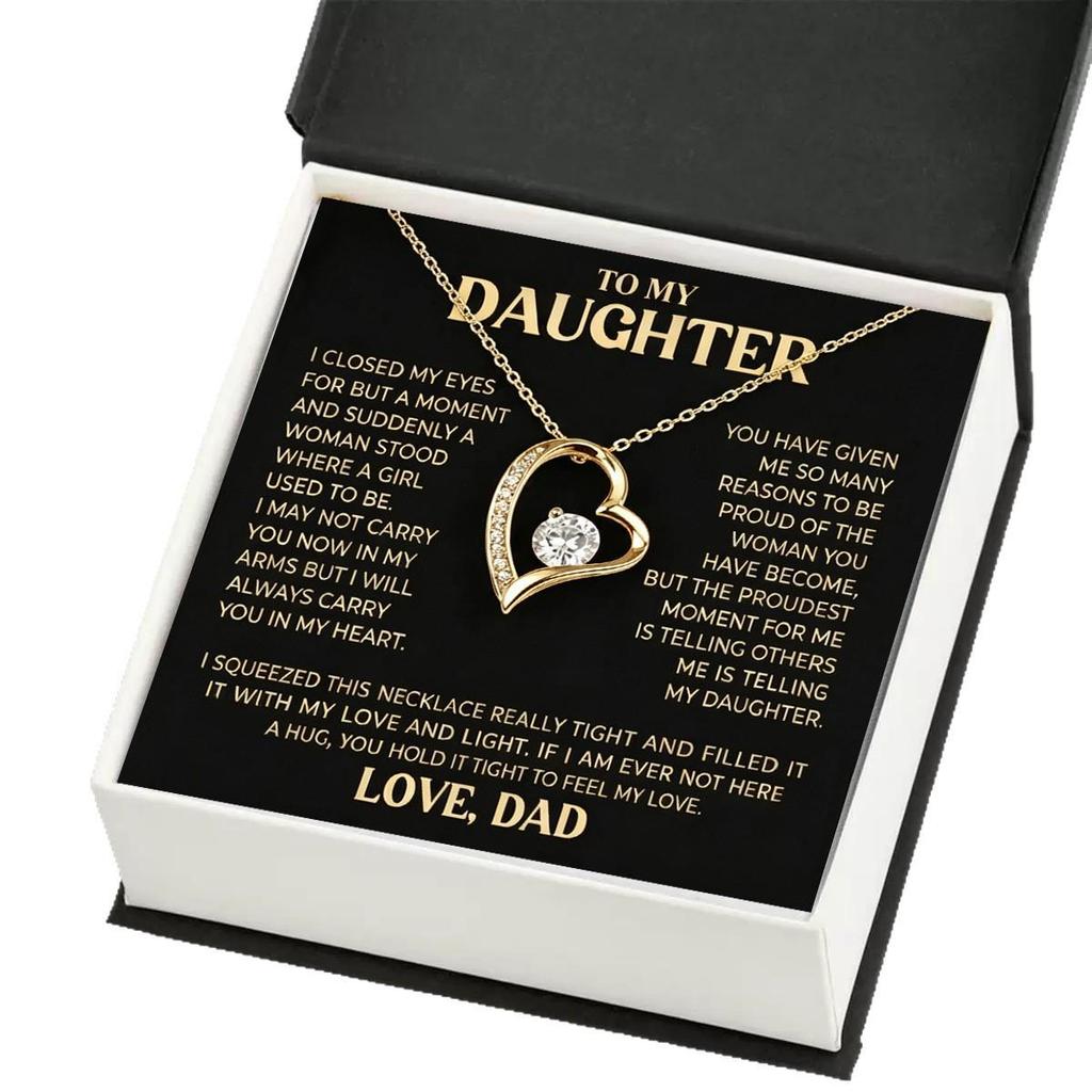 Heart Necklace Gift Box Set for Daughter - Elegant & Versatile Design