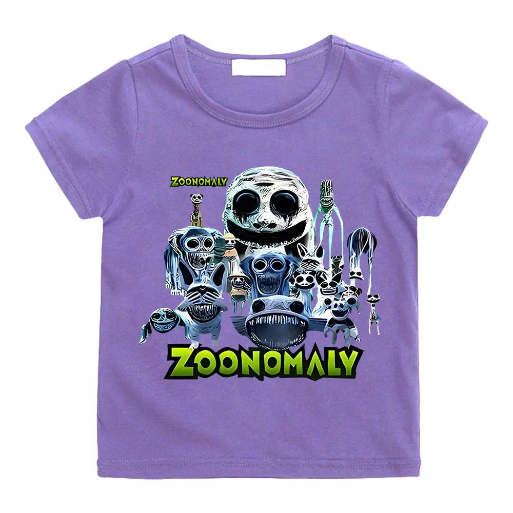 2025 Horror Game Zoonomaly T Shirt 2d Print T-shirts Cartoon Summer Short Sleeve Casual Streetwear Boys Girls Harajuku Tees Clothes