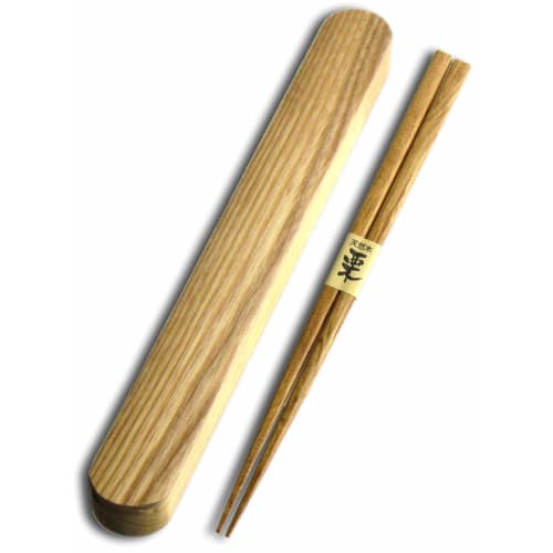 Nagao Chopsticks and Chopstick Case Set, 23cm Chestnut Chopsticks, Wooden