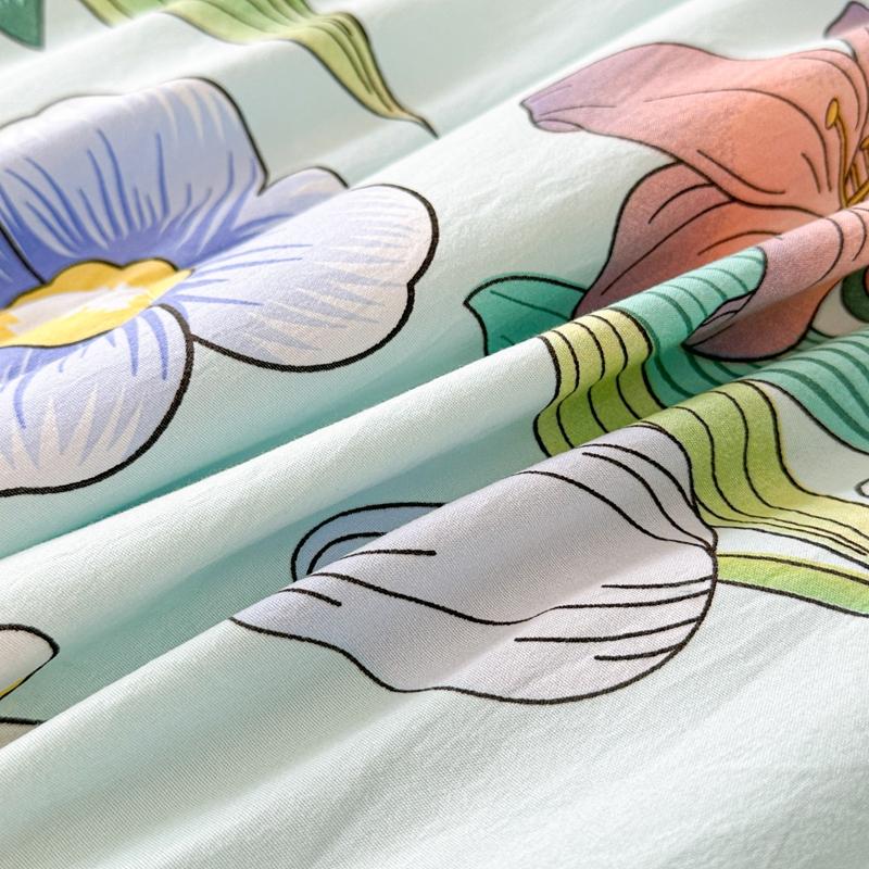 New Washed Cotton Summer Quilt Air Conditioning Core Printed Small Fresh Quilt Fresh Breathable Quilted Duvet Bedding