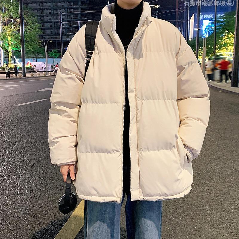 Simple Double-sided Padded Jacket, Winter Velvet and Thickened Boys' Padded Jacket, Young and Young Lapel Jacket, Padded Jacket.
