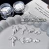 Explosive Shining Nail Accessories Broken Powder 2026 New White Fine High Gloss Star INS Decoration