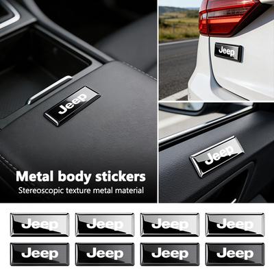 Car Trunk Body Sticker Aluminum Alloy Emblem Auto Stickers For Compass Renegade Cherokee Wrangler JK Patriot Liberty