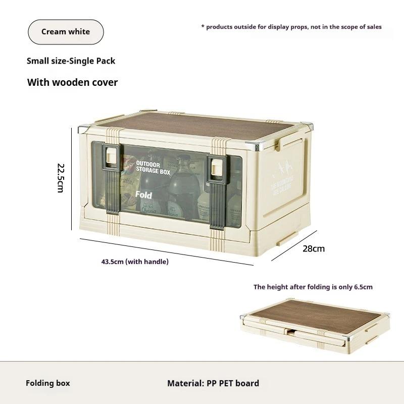 Outdoor Storage Box Camping Folding Box Camping Organizer Car Box Multi-layer Stackable Multifunctional Folding Box Can Sit