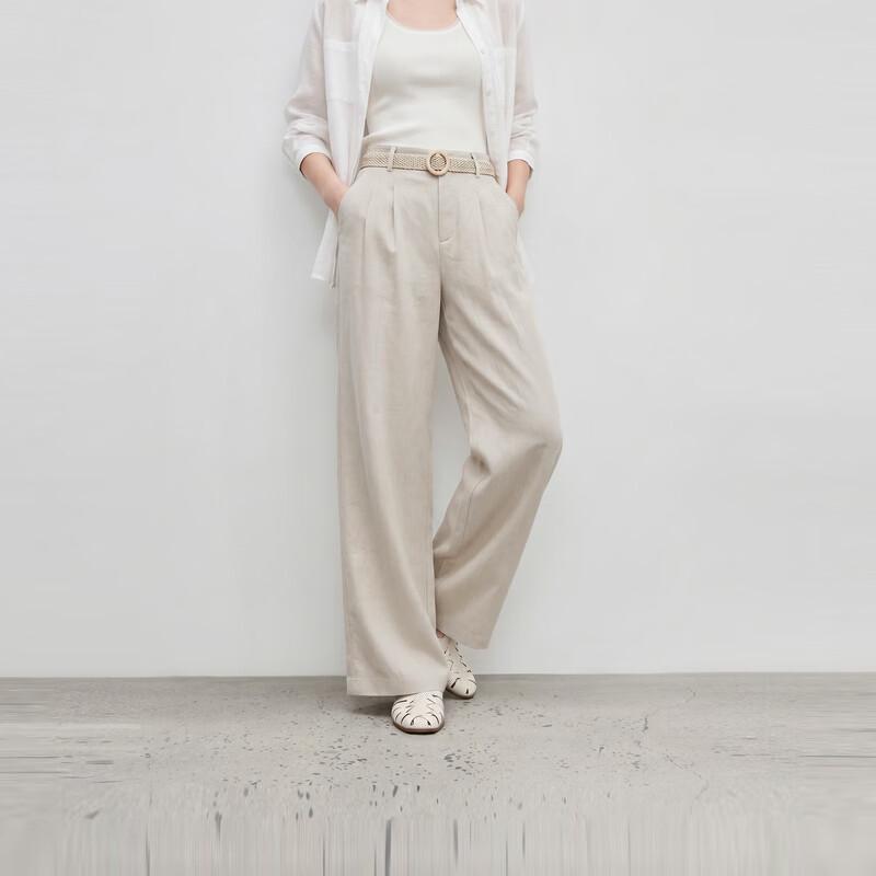 Qiusbiyiren High-Waist Wide-Leg Casual Pants