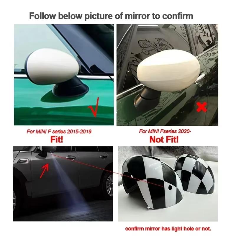 2PCS/SET For Mini Cooper F54 F55 F56 F57 F60 Before July 2019 Car Outside Rear View Mirror Covers Stickers Car Accessories