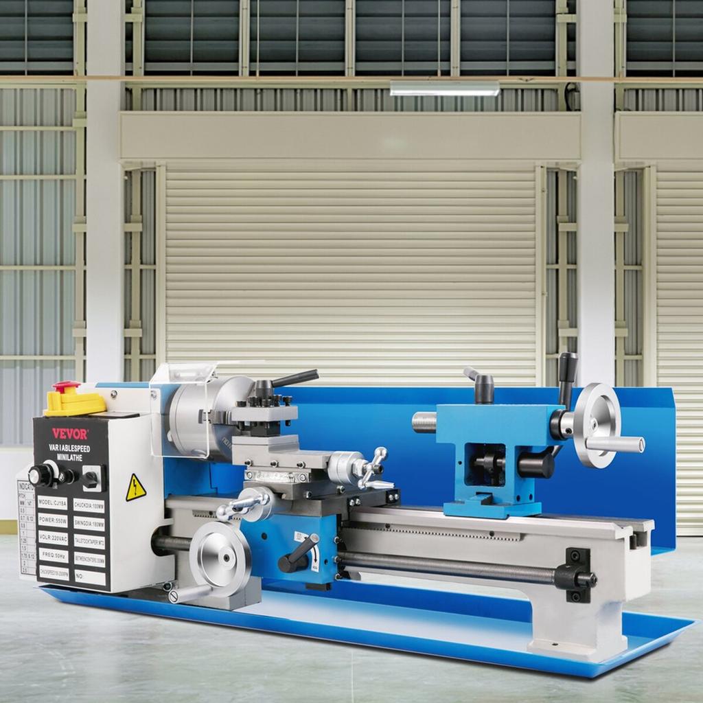 Mini Metal Lathe, 7"x14" Benchtop Metal Lathe, 550W Variable Speed 2250RPM Metal Lathe, with 3-jaw Chuck CNC Mini Lathe Machine, Precision Mini Lathe