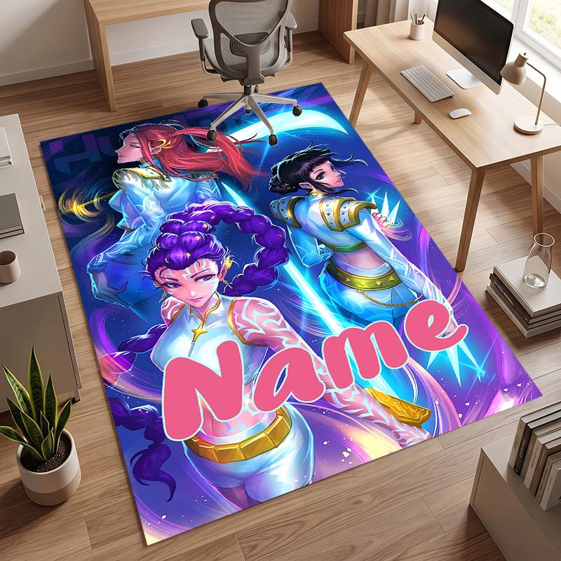 HUNTRIX (45) Personalized Name Office Carpet Stylish Decor for Living Room Bedroom Kitchen