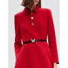 LANCY Vintage Hepburn A-line Long Sleeve Dress